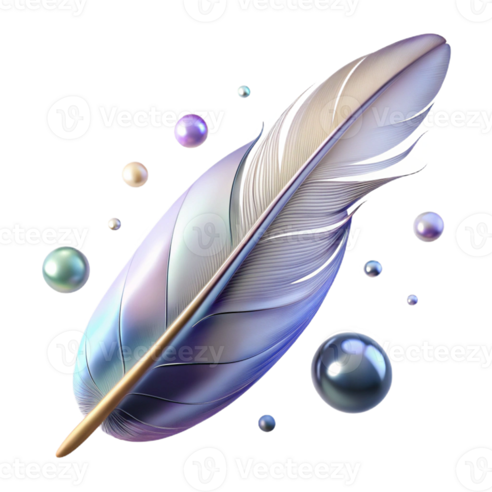 wonderful classic Single Feather Floating on Whispering Winds Transparent premium png