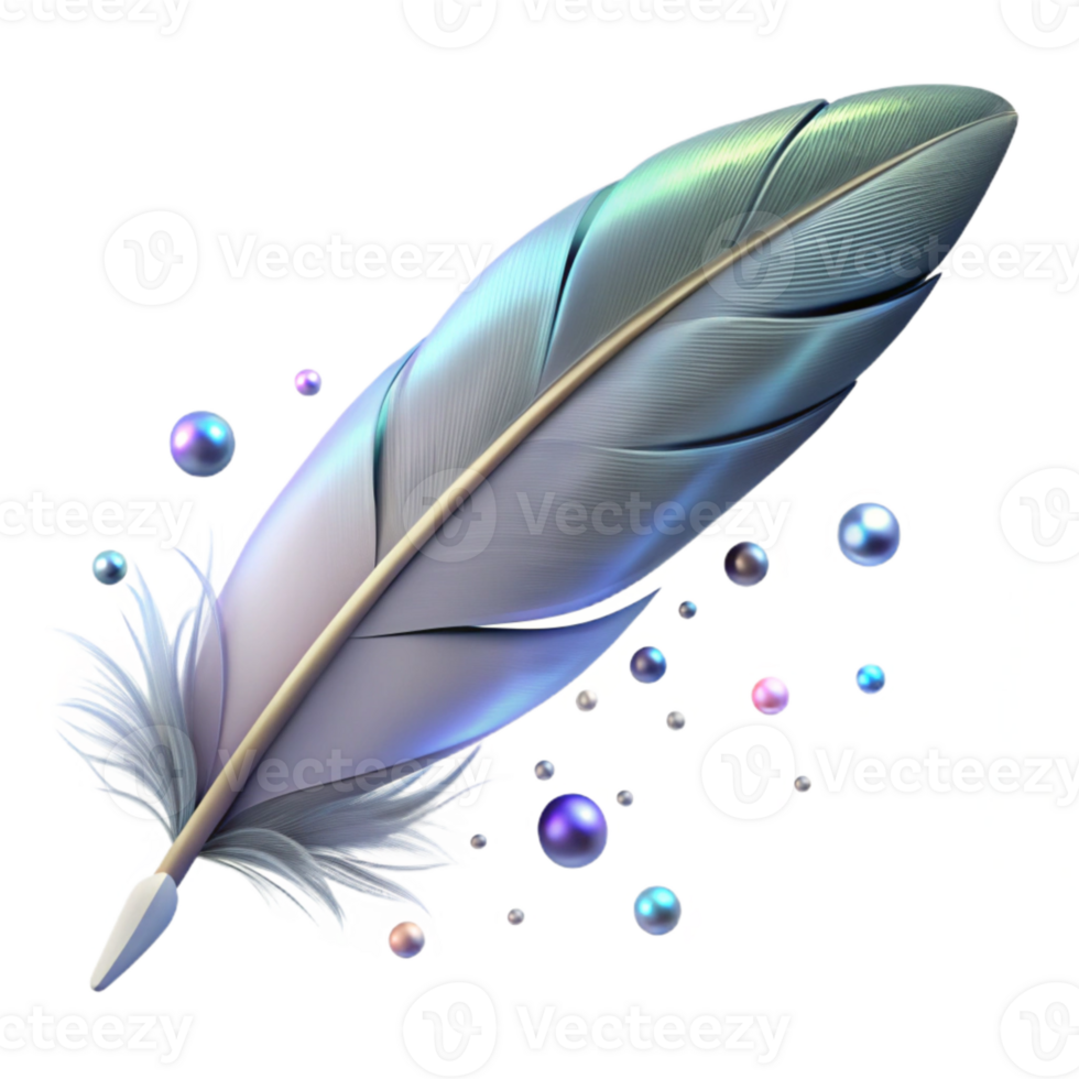 vibrant rustic Single Feather with Soft Texture Transparent Background premium png