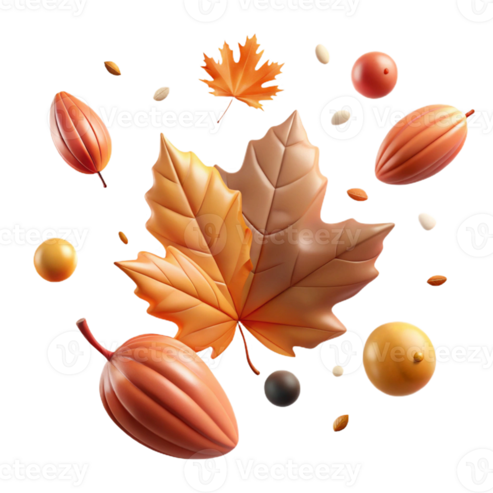 elegant vintage Single Maple Leaf Bright Red Hue Cutout Element premium png