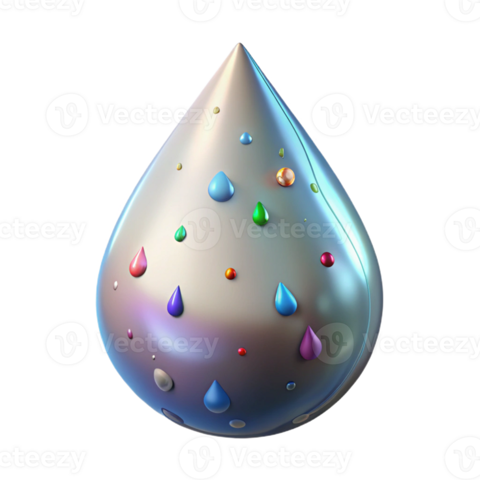 elegant traditional Single Raindrop Cutout with Transparent Background original png