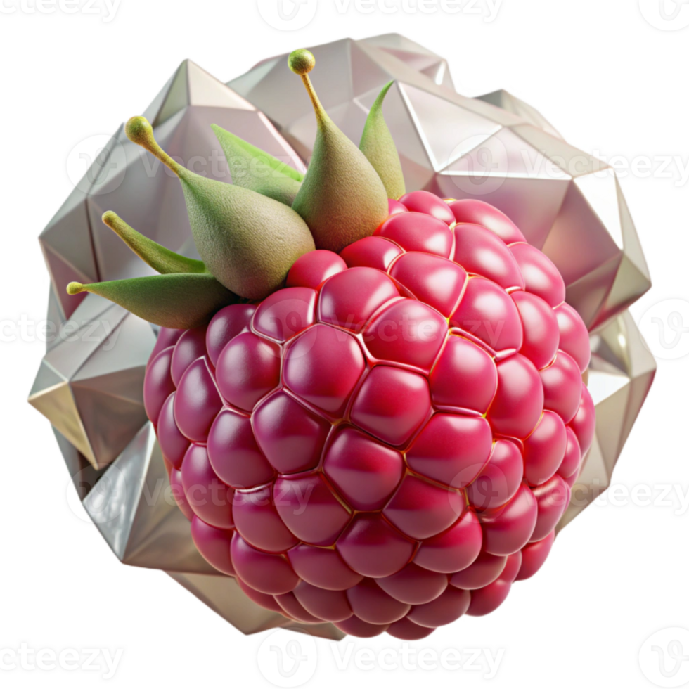 elegant modern Single Raspberry Front View Cutout with Transparent Background original png