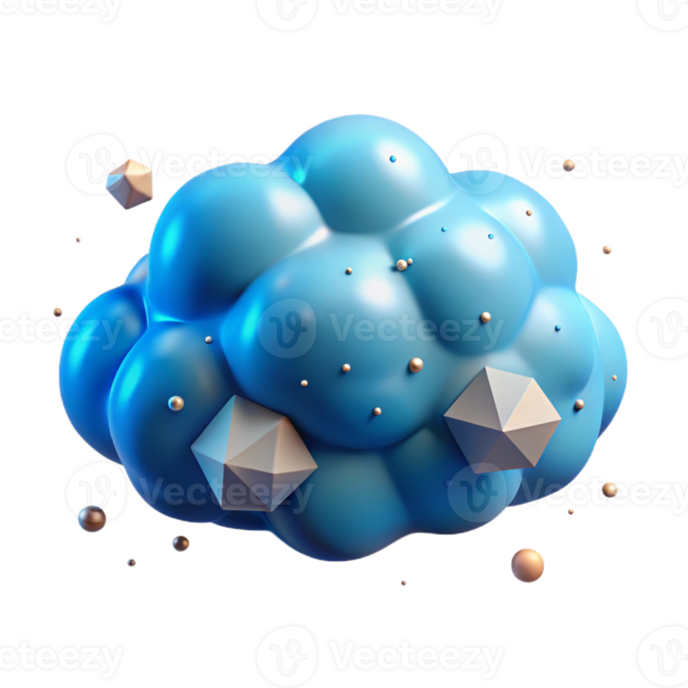 impressive traditional Sky Blue Cloud Formation Isolated Element with Transparent Background high resolution png