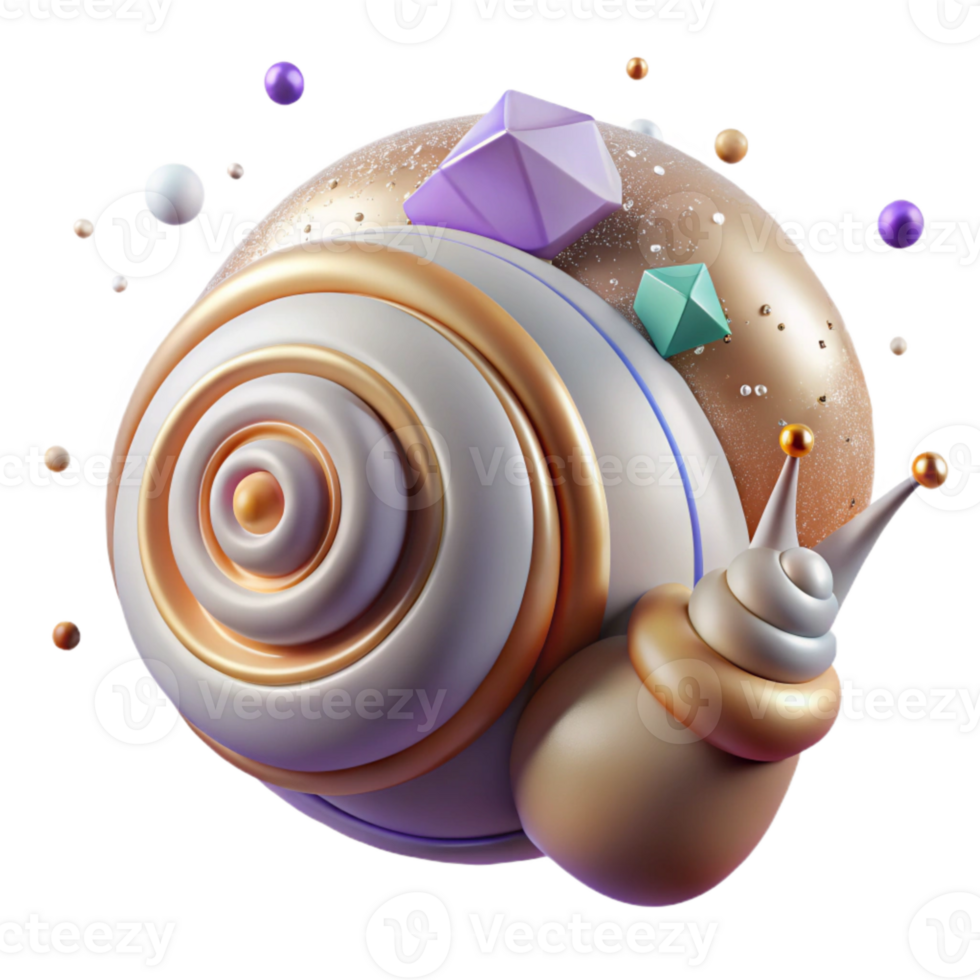 impressive minimalist Snail Shell Isolated with Spiral Pattern high quality png