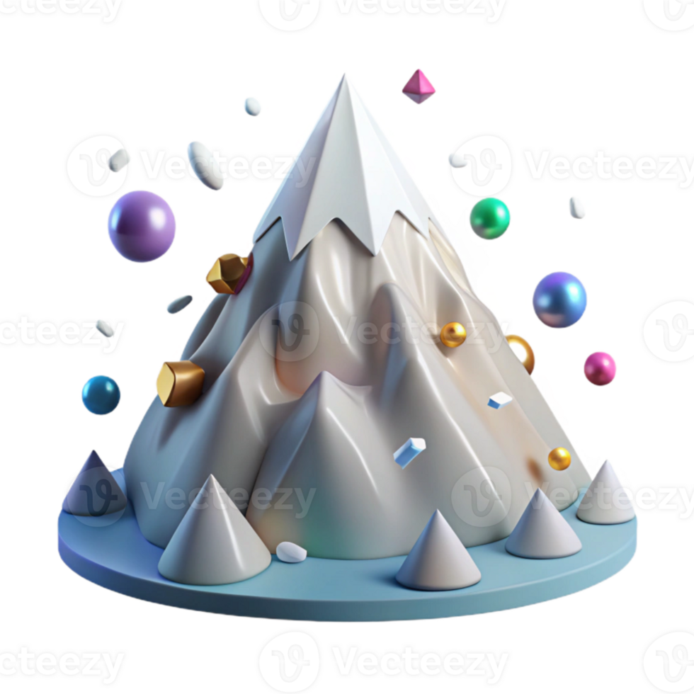 extraordinary creative Snow Capped Mountain Peak Cutout Transparent Background original png