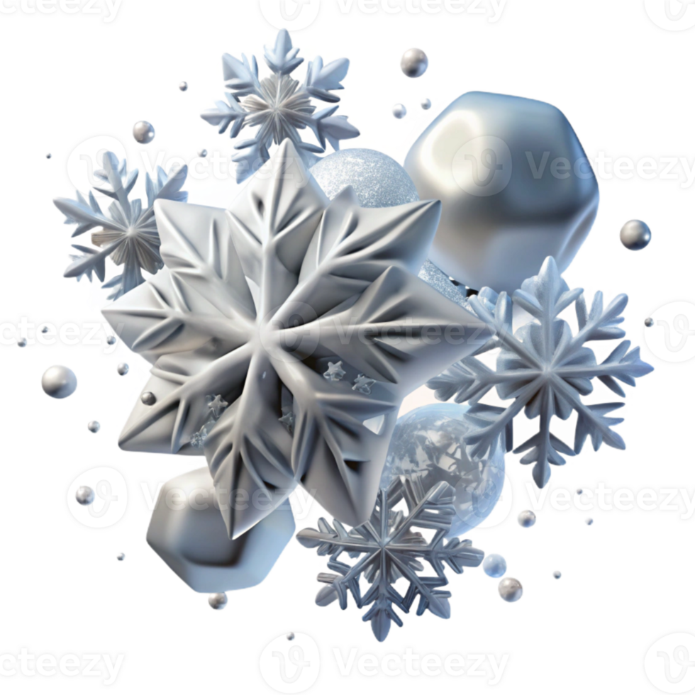extraordinary abstract Snowflakes Falling in Whispering Winds Transparent professional png