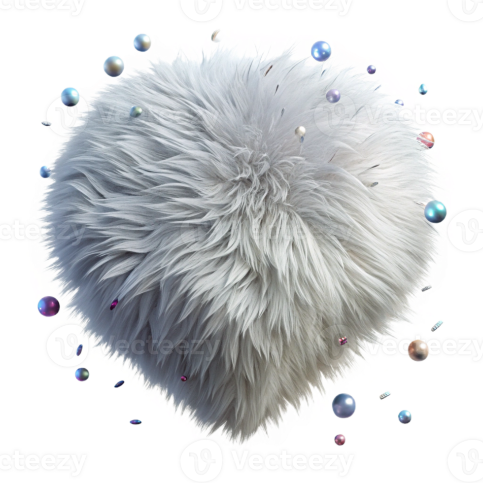 elegant abstract Snow White Fur Texture Isolated with Transparent Background and Soft Feel premium png