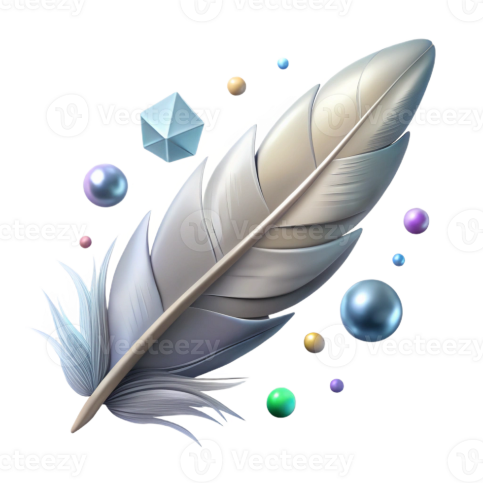 vibrant rustic Soft Gray Feather Cutout genuine png