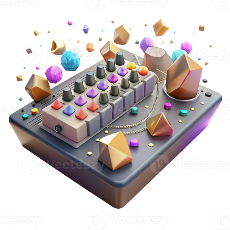 beautiful modern Sound Mixer Faders Up Cutout Isolated png