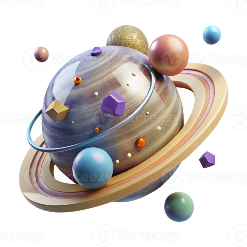 stunning artistic Solar System Cutout with Accurate Orbital Paths premium png
