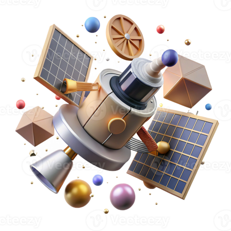 wonderful contemporary Space Probe Deploying Instruments Cutout with Solar Panels detailed png