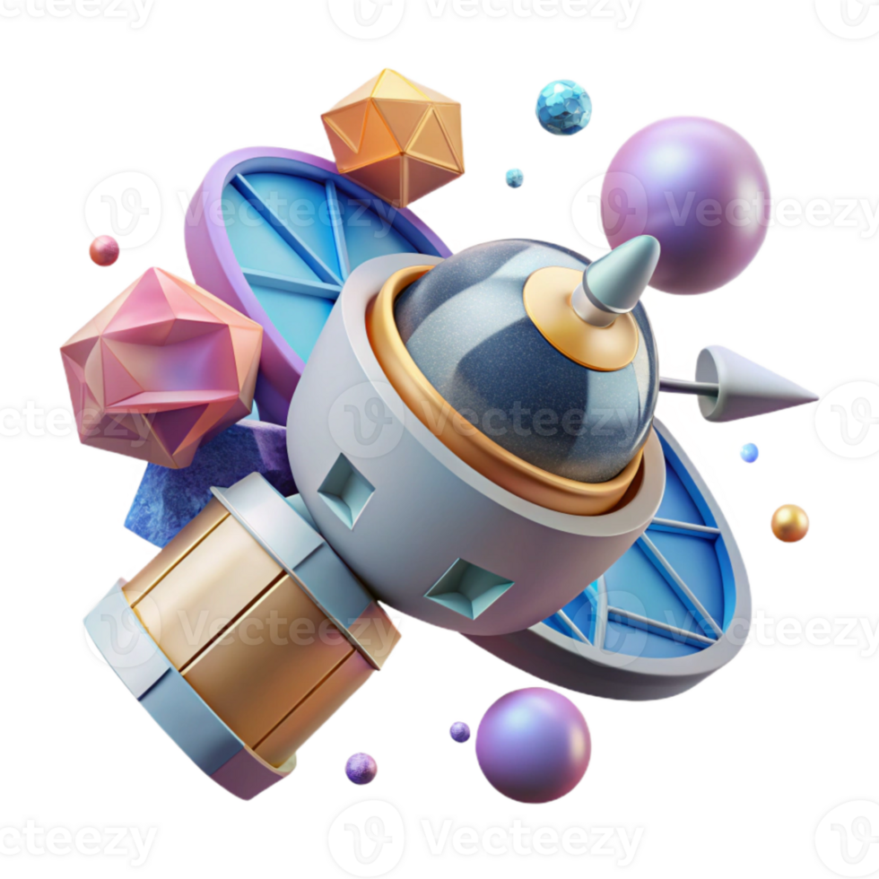 elegant creative Space Probe with Transparent Background high quality png