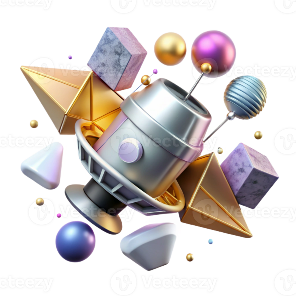 beautiful rustic Space Probe with Transparent Background premium png