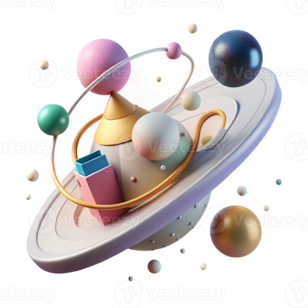 serene contemporary Space Probe Trajectory Isolated with Curved Path genuine png