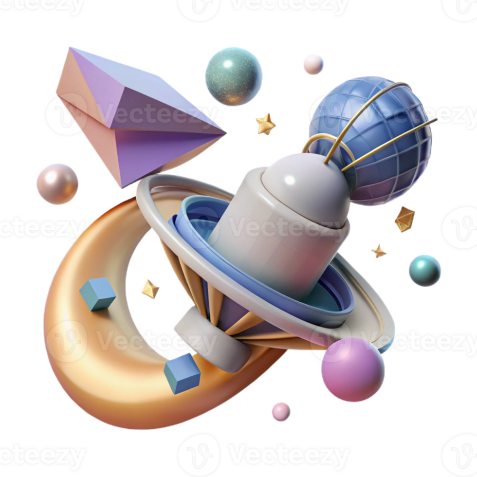 stunning vintage Space Probe Trajectory Isolated with Curved Path high resolution png