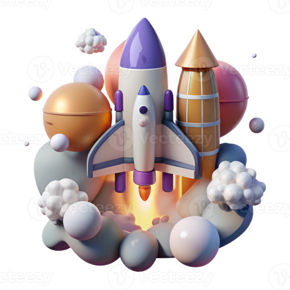 beautiful vintage Space Shuttle Launch with Smoke Plume Cutout professional png