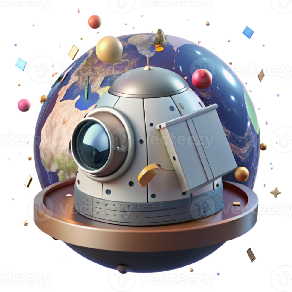impressive modern Space Station Cupola Module Isolated with Panoramic View genuine png