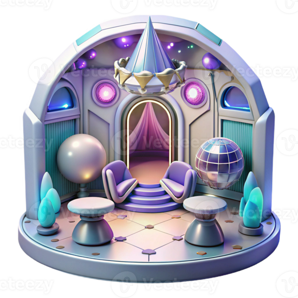 stunning creative Space Station Interior Cutout with Futuristic Design high quality png