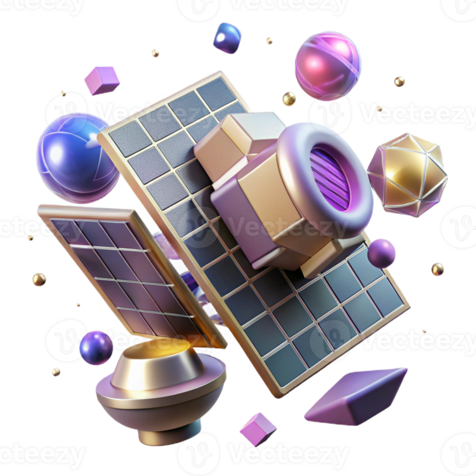 magnificent vintage Space Station Solar Array Panels Rotating Cutout exclusive png