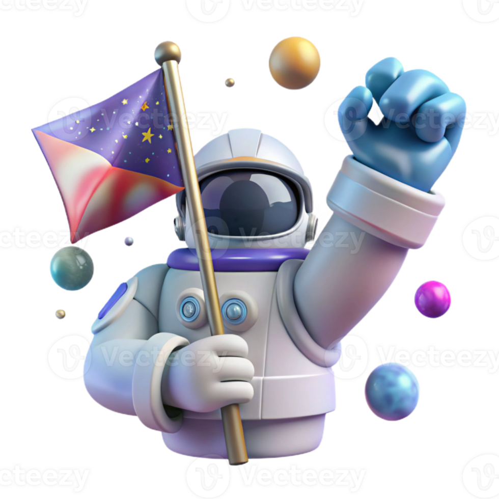 stunning contemporary Space Suit Glove Holding a Flag Cutout Isolated original png
