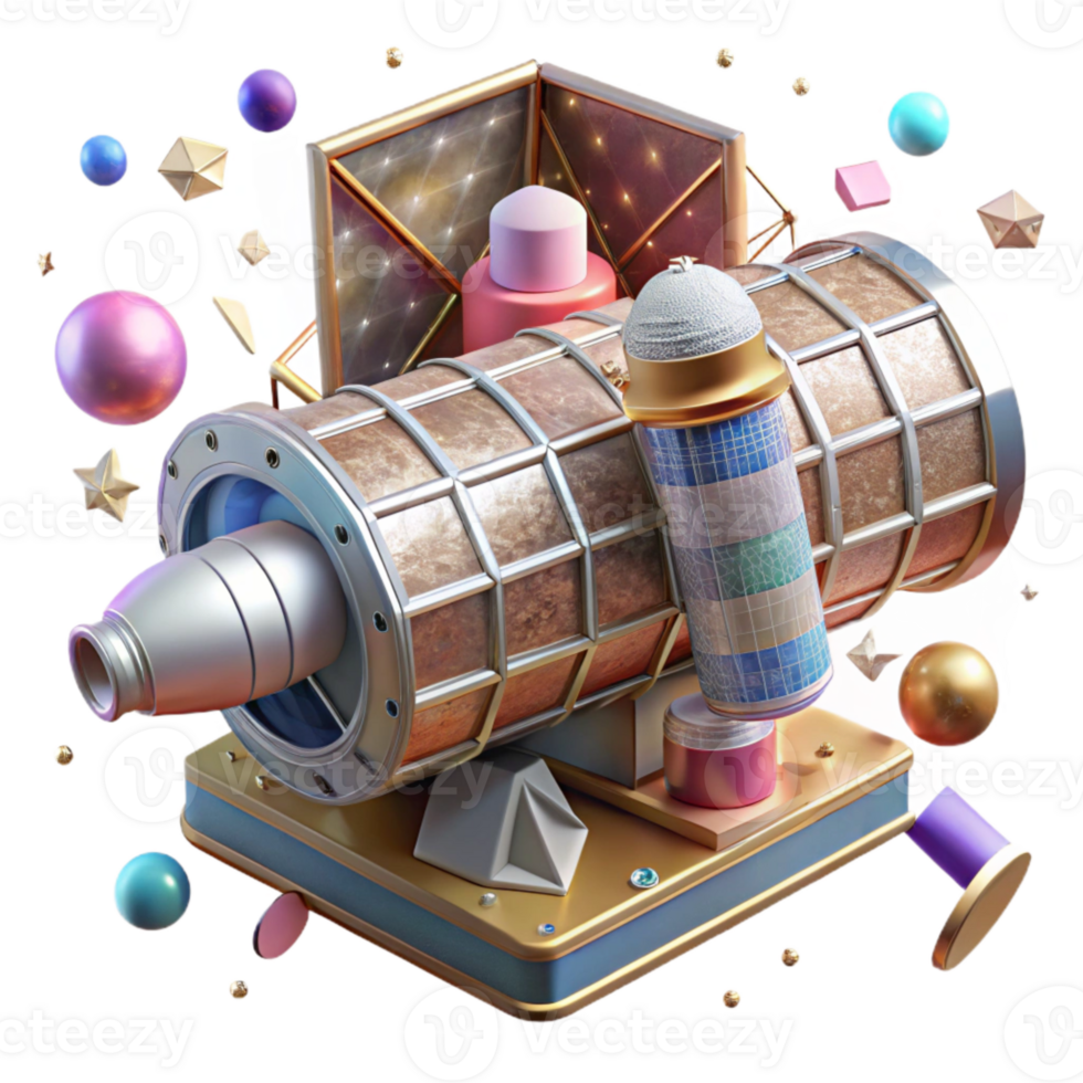 extraordinary minimalist Space Telescope Hubble Element with Detailed Structure png