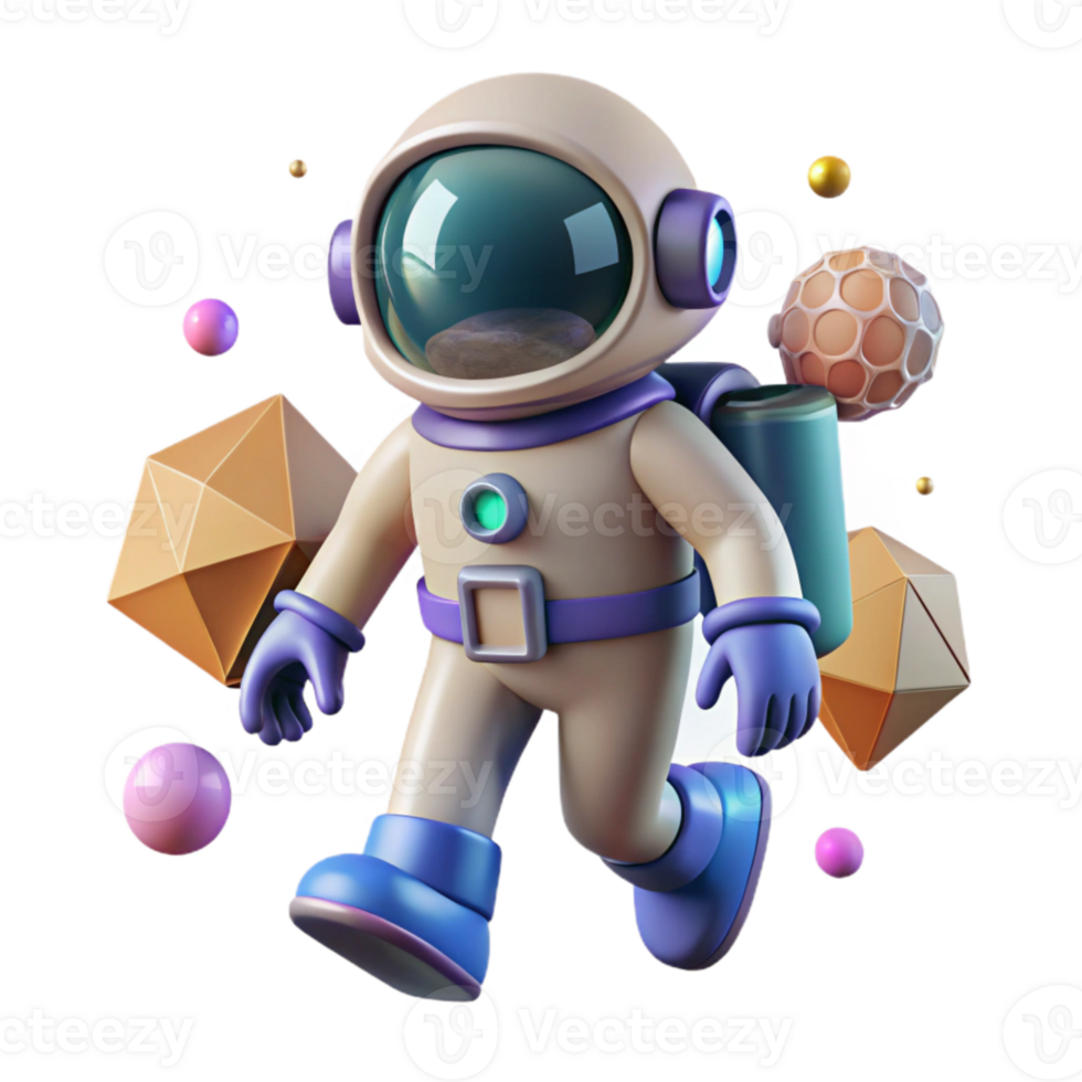 elegant vintage Space Walker Cutout with Shadow Detail detailed png