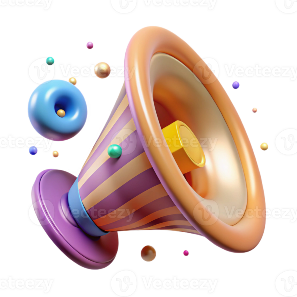 vibrant artistic Speaker Cone Vibration Effect Isolated Element high resolution png