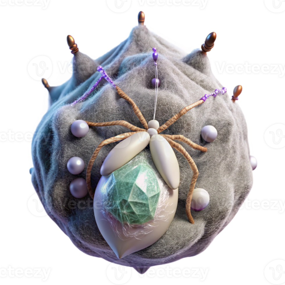 extraordinary creative Spider Cocoon Isolated with Silken Threads authentic png