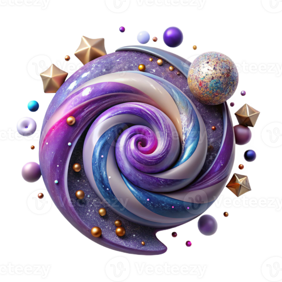 magnificent artistic Spiral Galaxy Rotation Isolated with Spinning Motion high quality png