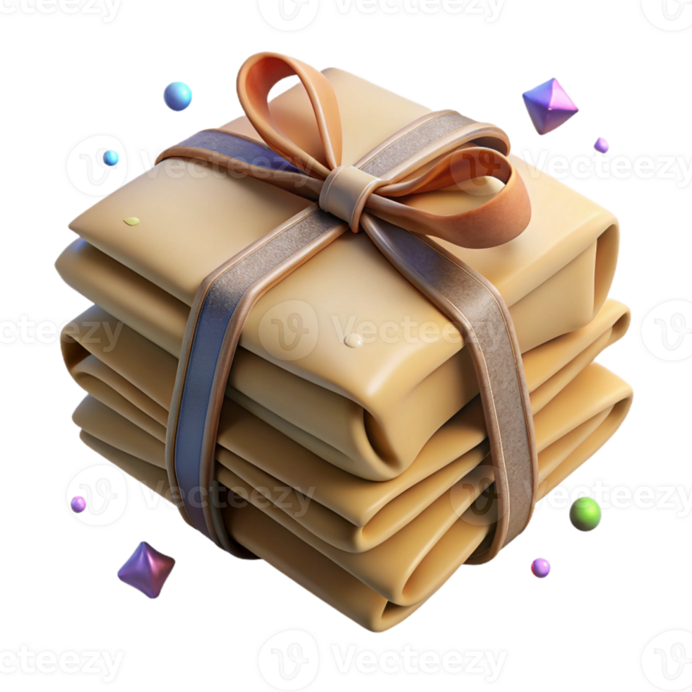 stunning traditional Stack of Old Letters Tied with Ribbon Isolated Element high resolution png
