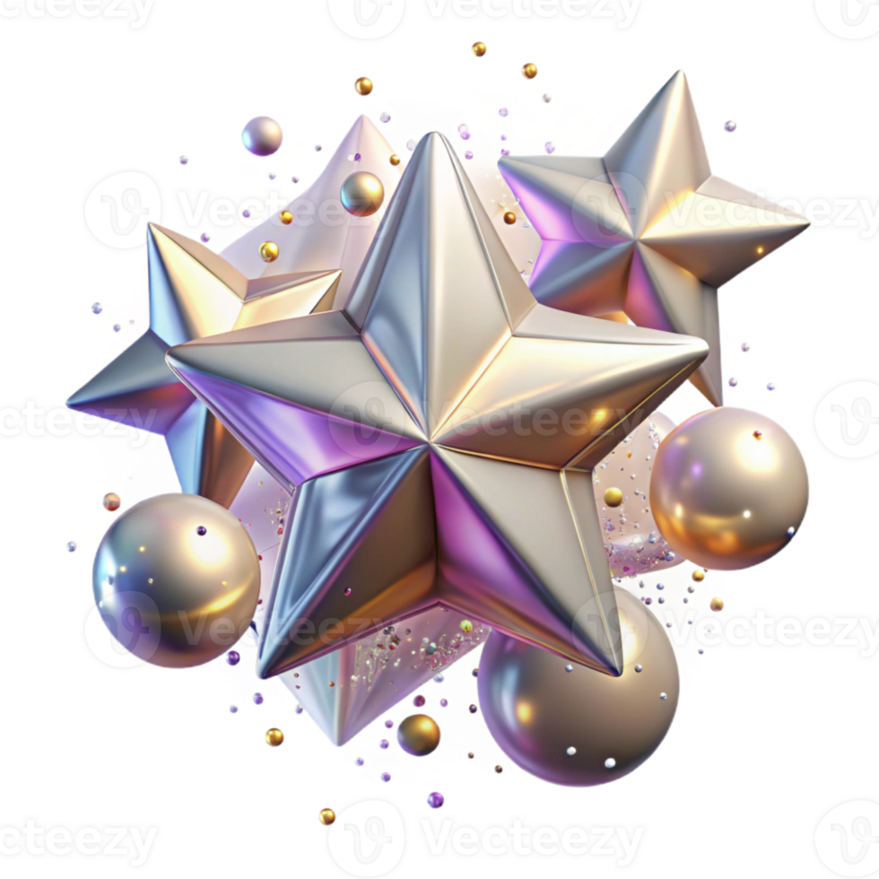 extraordinary minimalist Stars Transparent Background with Twinkling Effect high resolution png