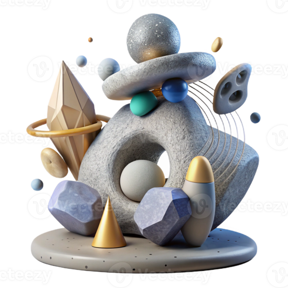 impressive abstract Stone Sculpture Cutout with Abstract Form exclusive png