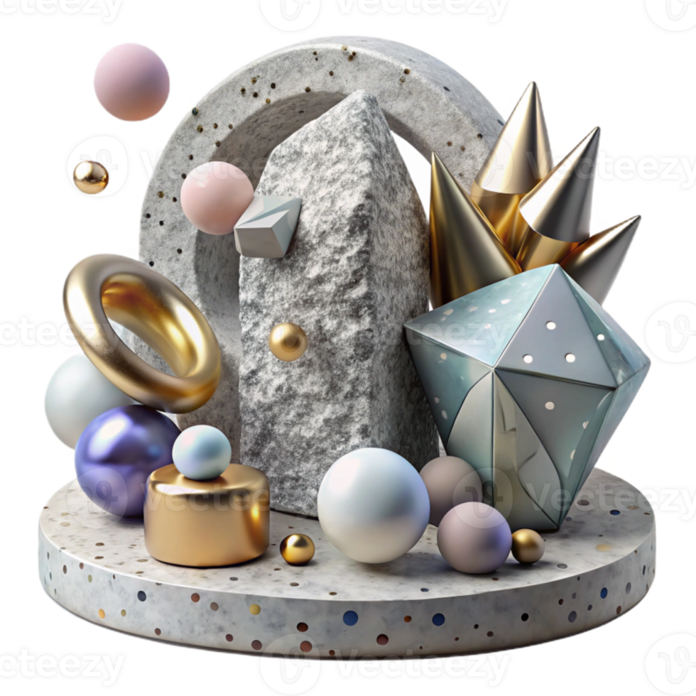serene rustic Stone Textures Harmony of Chaos Transparent Background professional png