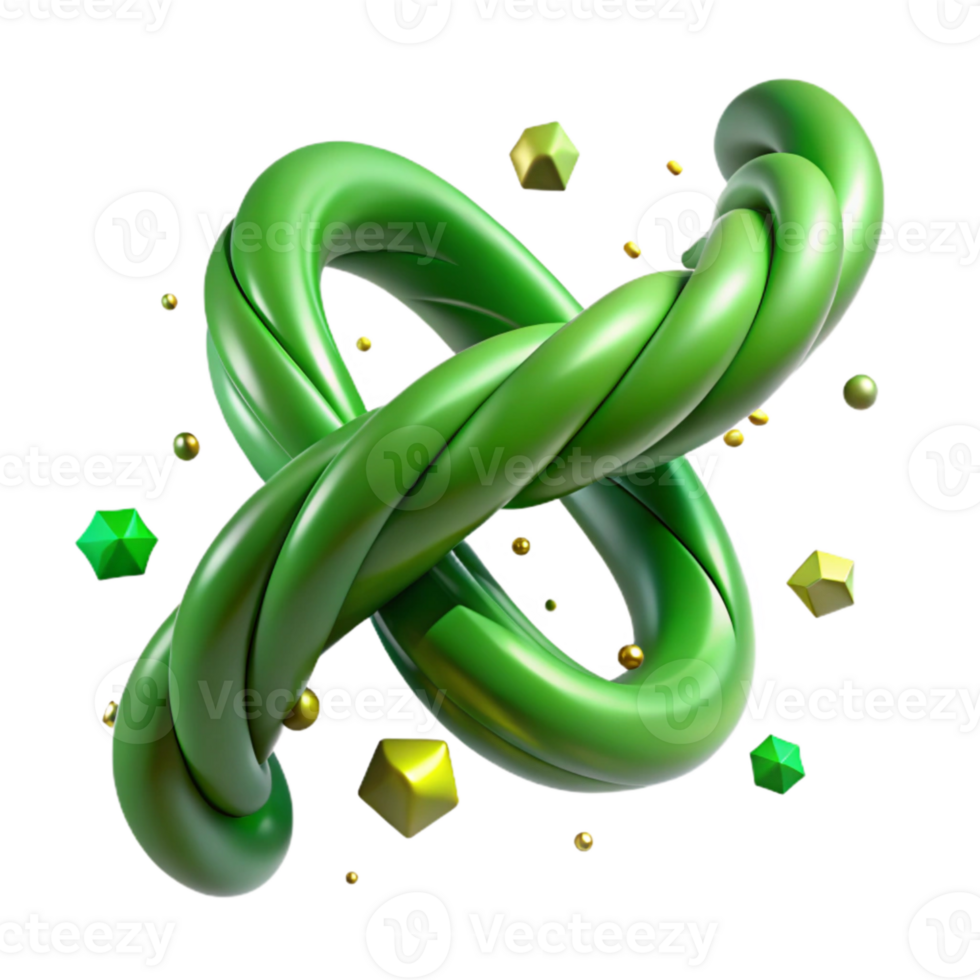 serene classic Twisted Green Vine Isolated Image premium png