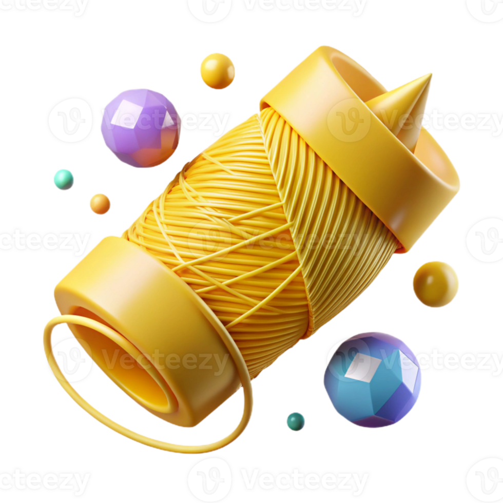 dramatic classic Unraveling Yellow Thread Cutout Transparent Background high resolution png