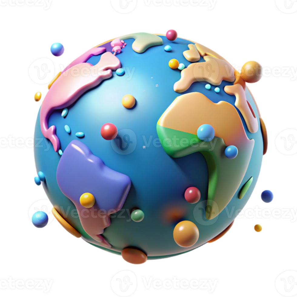 elegant traditional Vibrant Earth Globe Isolated with Shadow Effect exclusive png