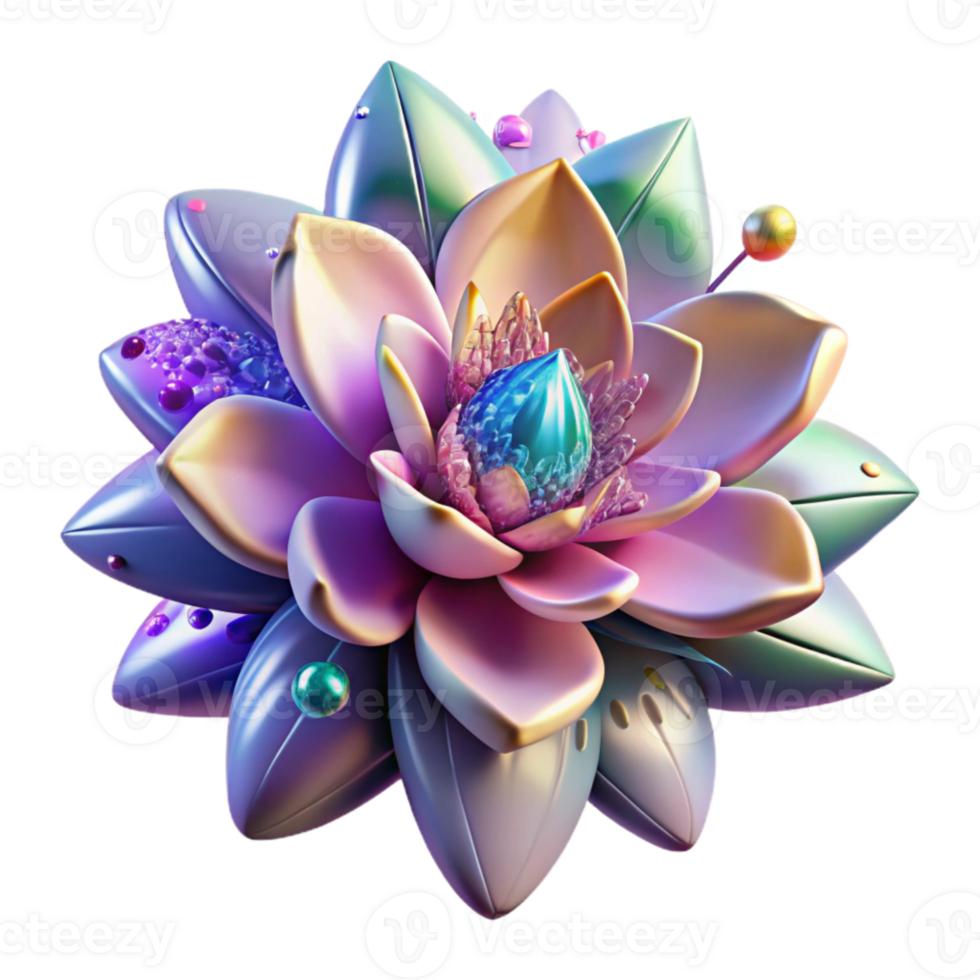 beautiful artistic Vibrant Flower Blossom Side View Transparent Background authentic png