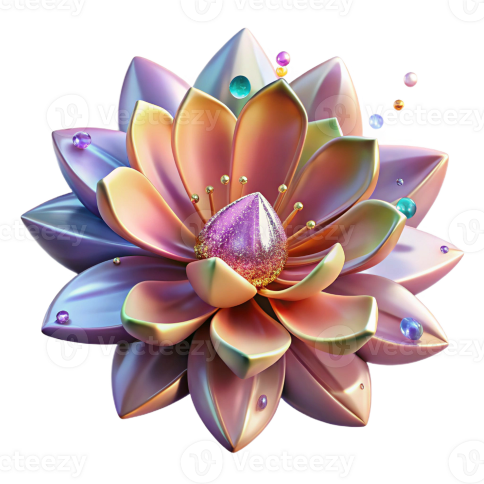 beautiful rustic Vibrant Flower Blossom Side View Transparent Background png
