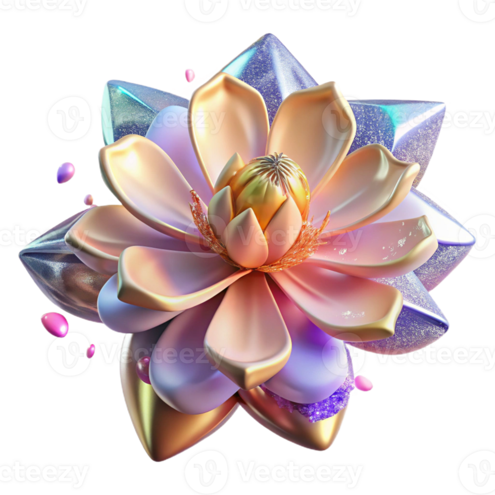 vibrant rustic Vibrant Flower Blossom Side View Transparent Background png