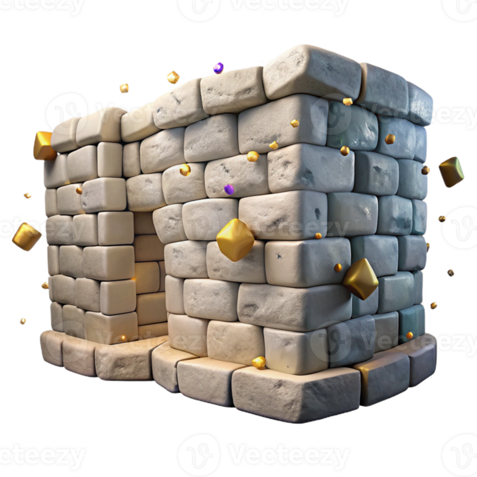 stunning classic Weathered Stone Wall with Texture Isolated Element high quality png