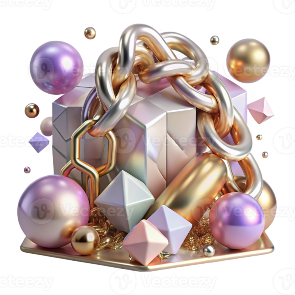 magnificent traditional Whispering Walls Chain Rusty Links Isolated Element png