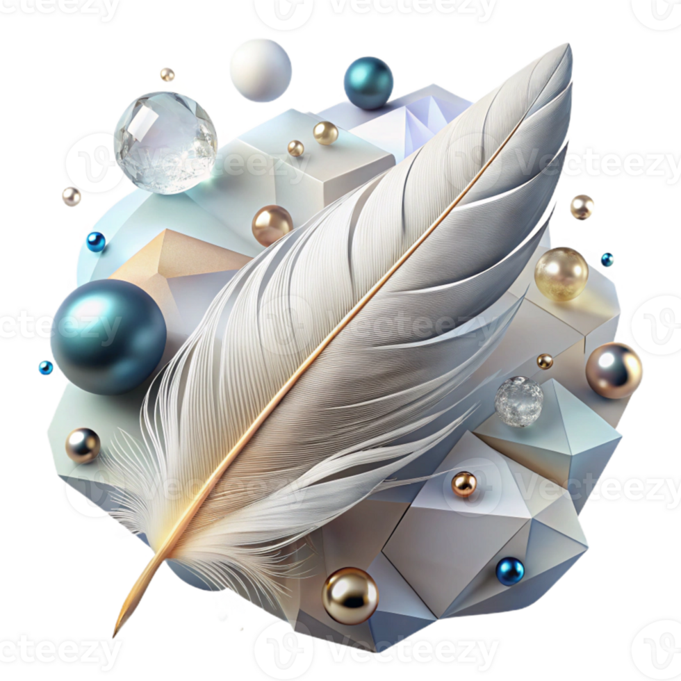 magnificent abstract White Feather Transparent Background authentic png