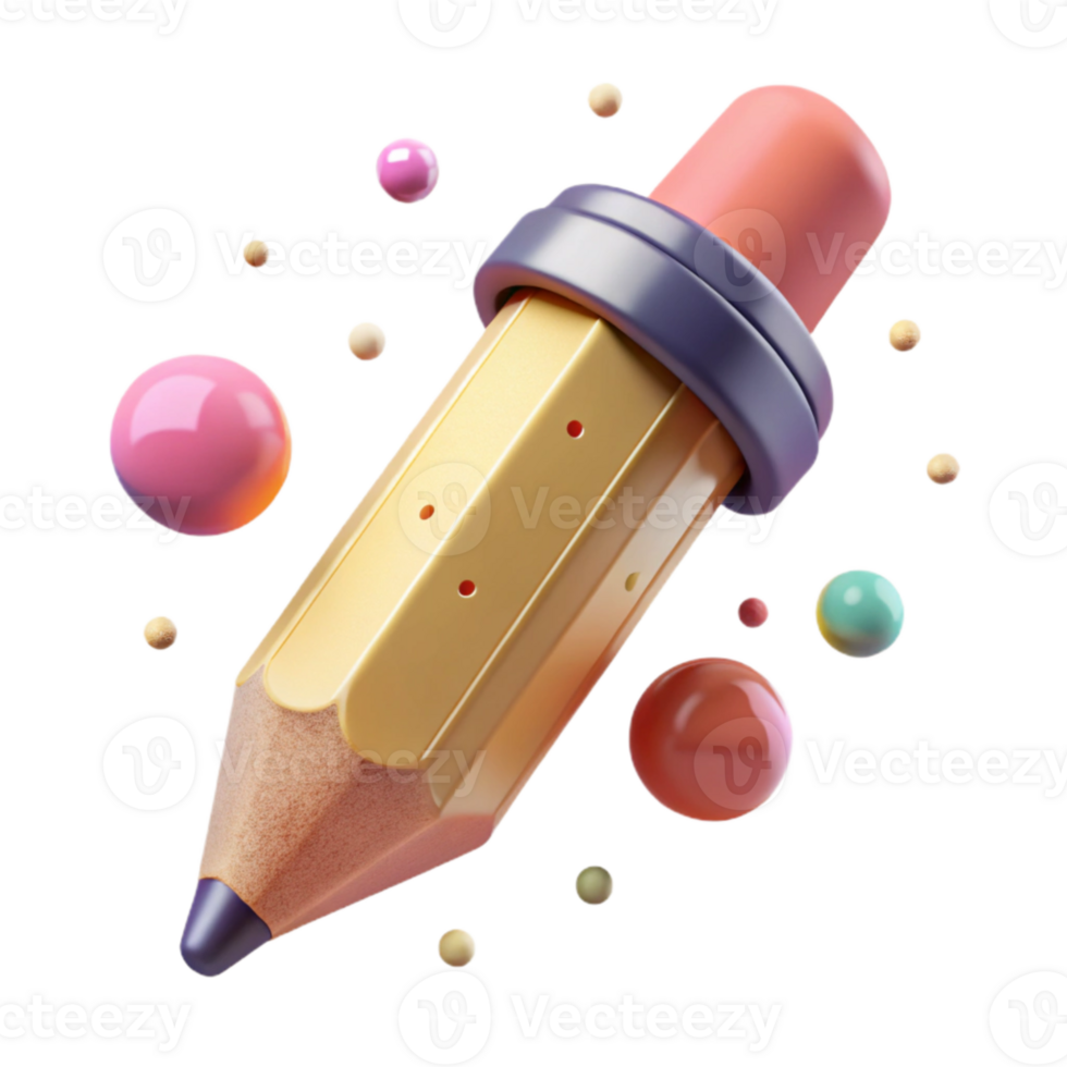 extraordinary contemporary Wooden Pencil with Eraser Tip Isolated Element png