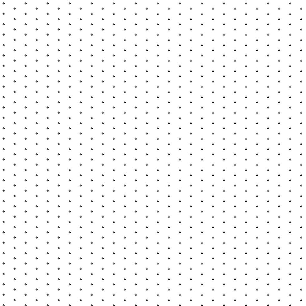 Black Flower Seamless Pattern On White Background vector