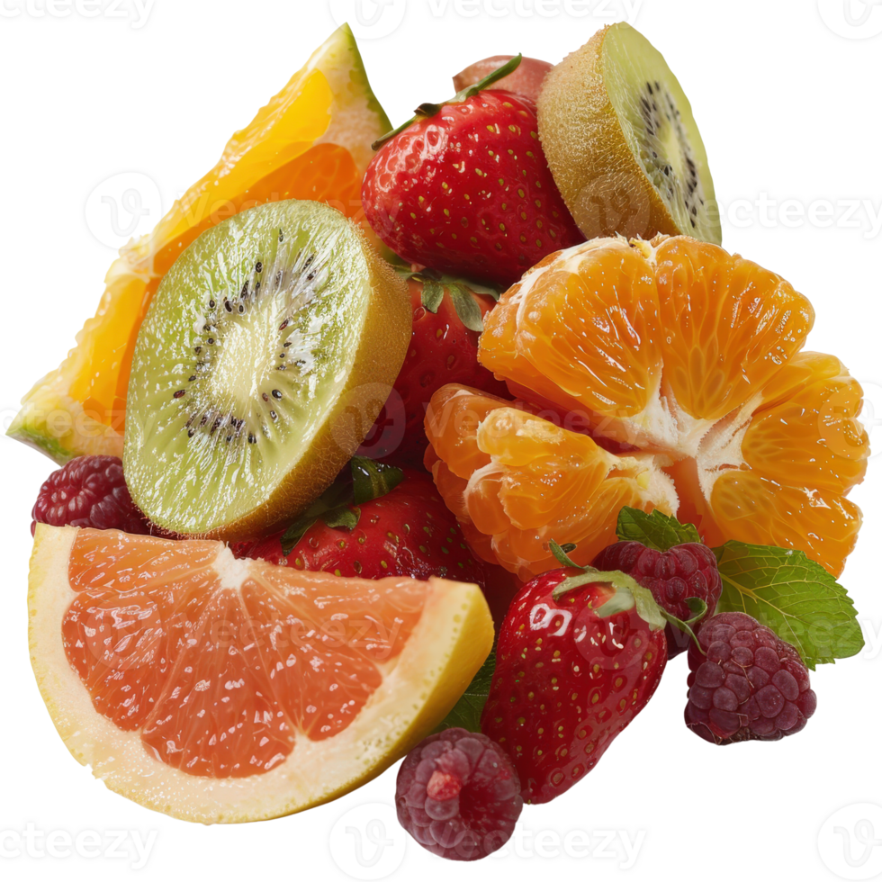 Fresh and Colorful Assortment of Juicy Fruits for Healthy Living and Delicious Snacks png