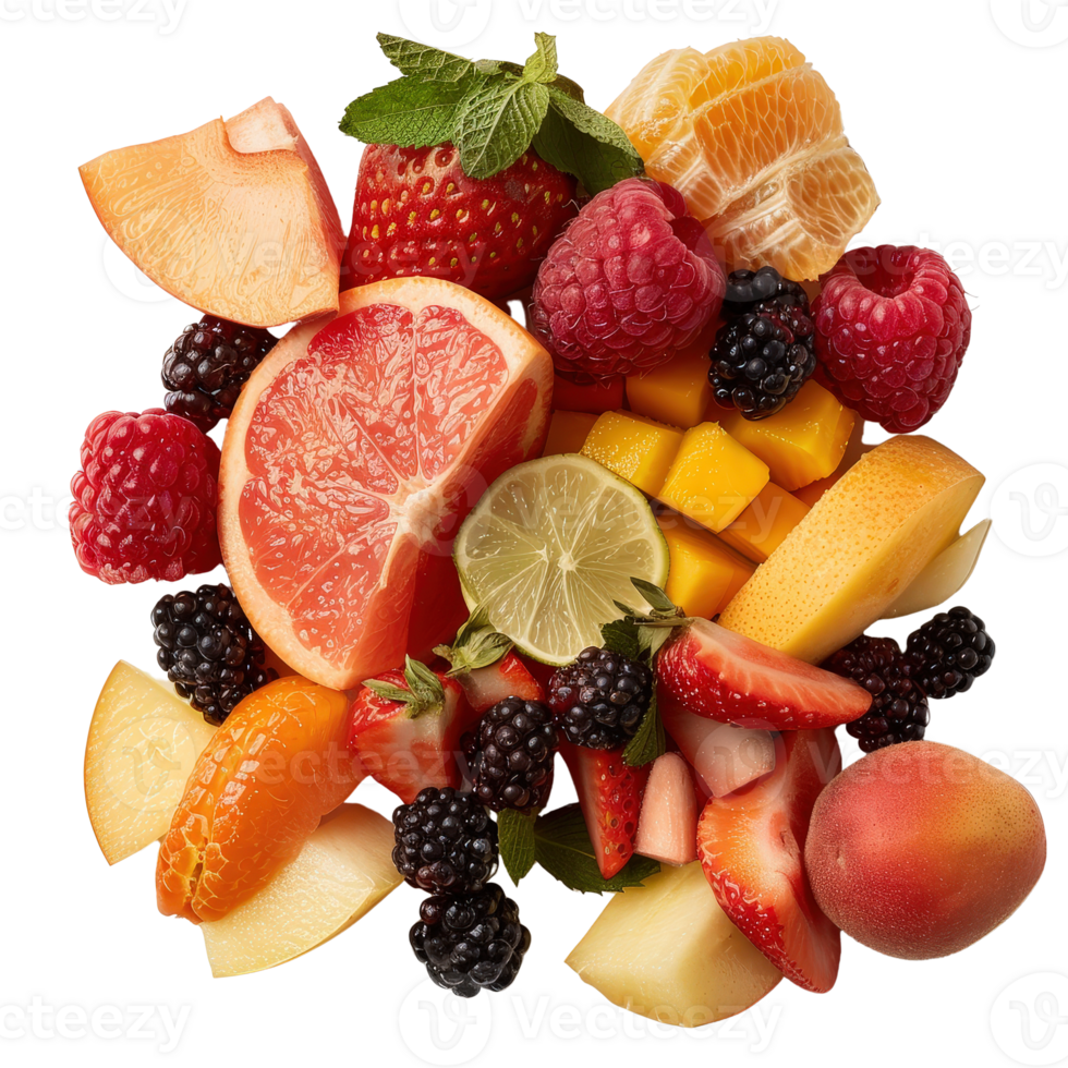Assorted Fresh Fruits Displayed Artistically on a . for Healthy Cuisine Ideas png