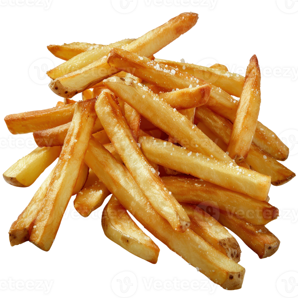 Crispy Golden French Fries with Salt on a . Perfect for Food Photography png