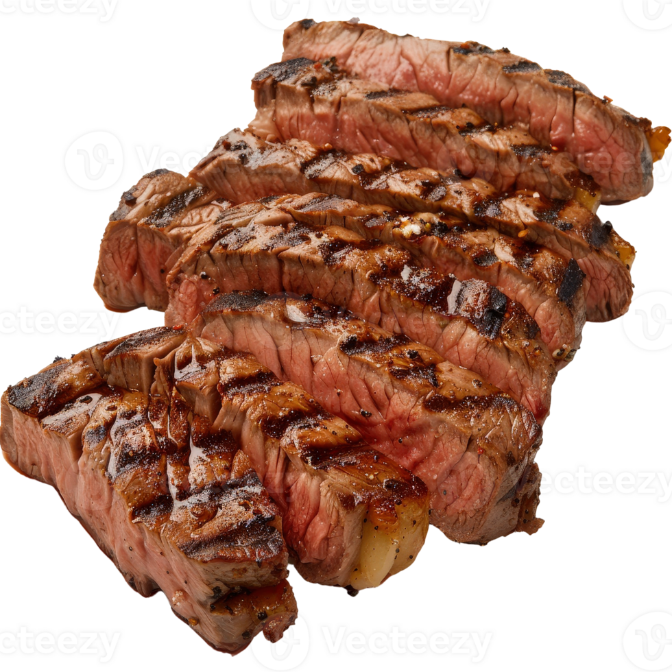 Deliciously Grilled Steak Pieces with Perfect Char and Juicy Texture Ready for Serving png