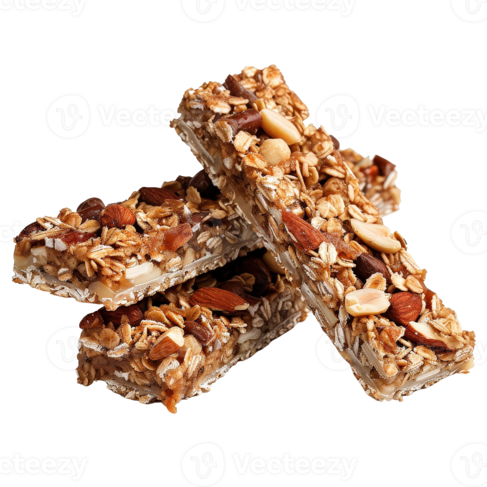 Healthy Granola Bars with Nuts and Oats on a . for Nutrition and Snack Ideas png