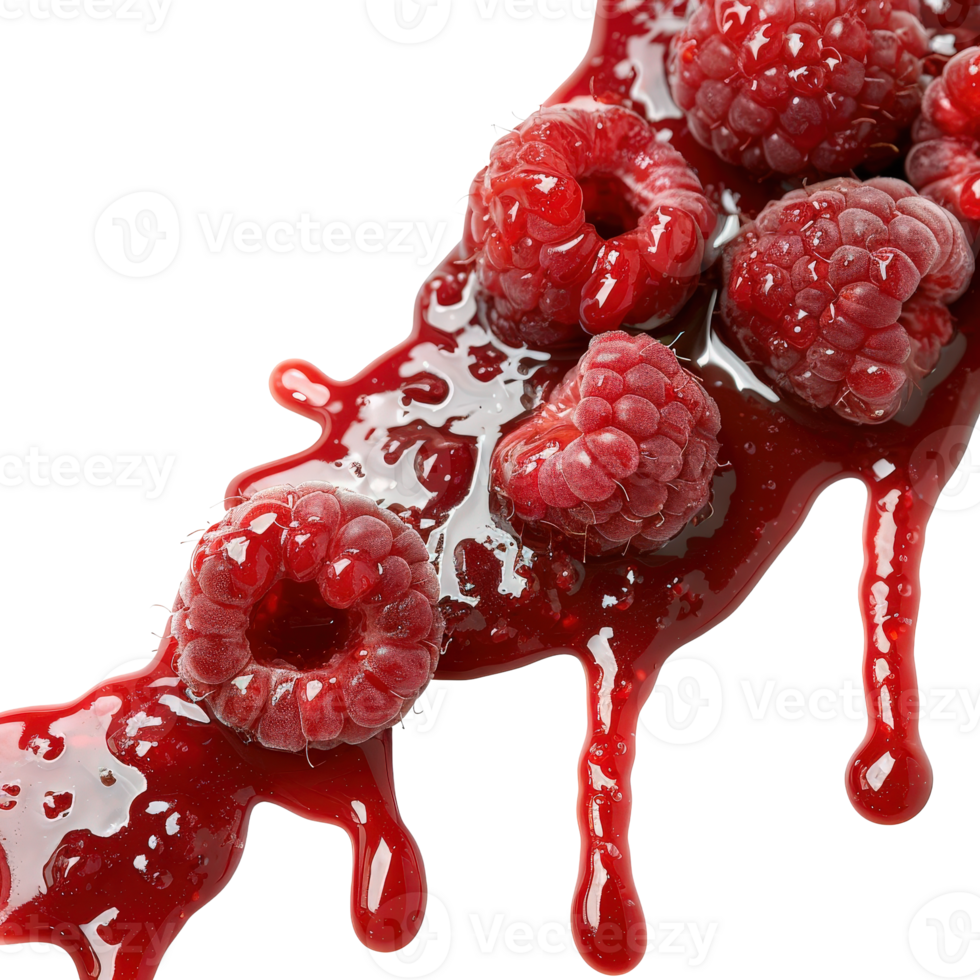 Fresh Ripe Raspberries with Juicy Texture on . for Culinary Use and Design png