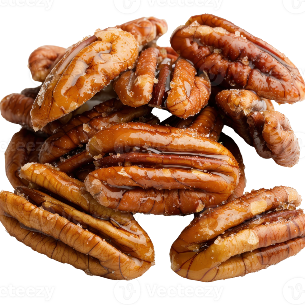 Freshly Roasted Pecans with Sea Salt on a . for Food and Snack Concepts png